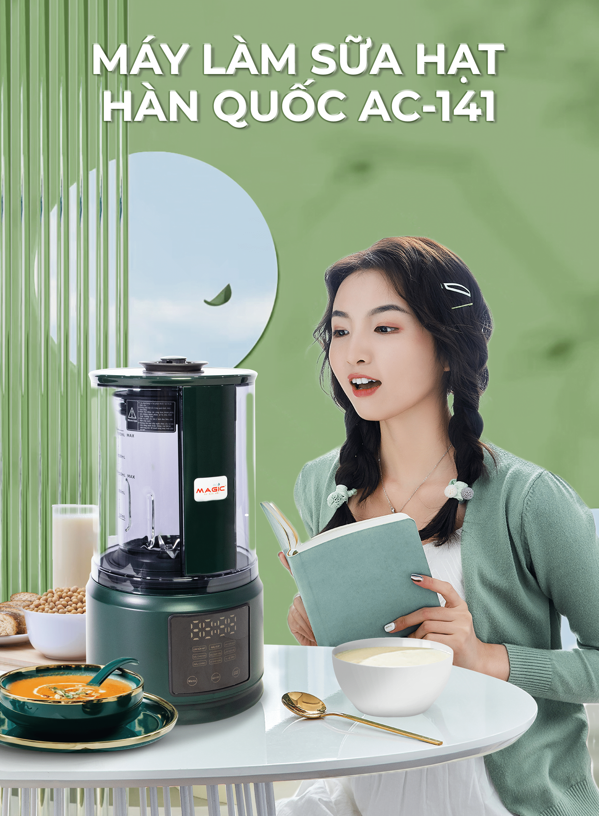 máy làm sữa hạt hàn quốc ac141 magic vietnam